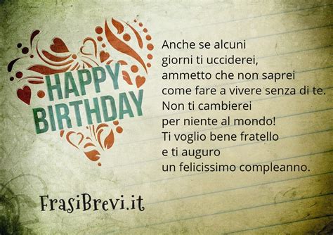 frasi di compleanno fratello|Auguri fratello: 109 frasi, immagini e video dolci e .